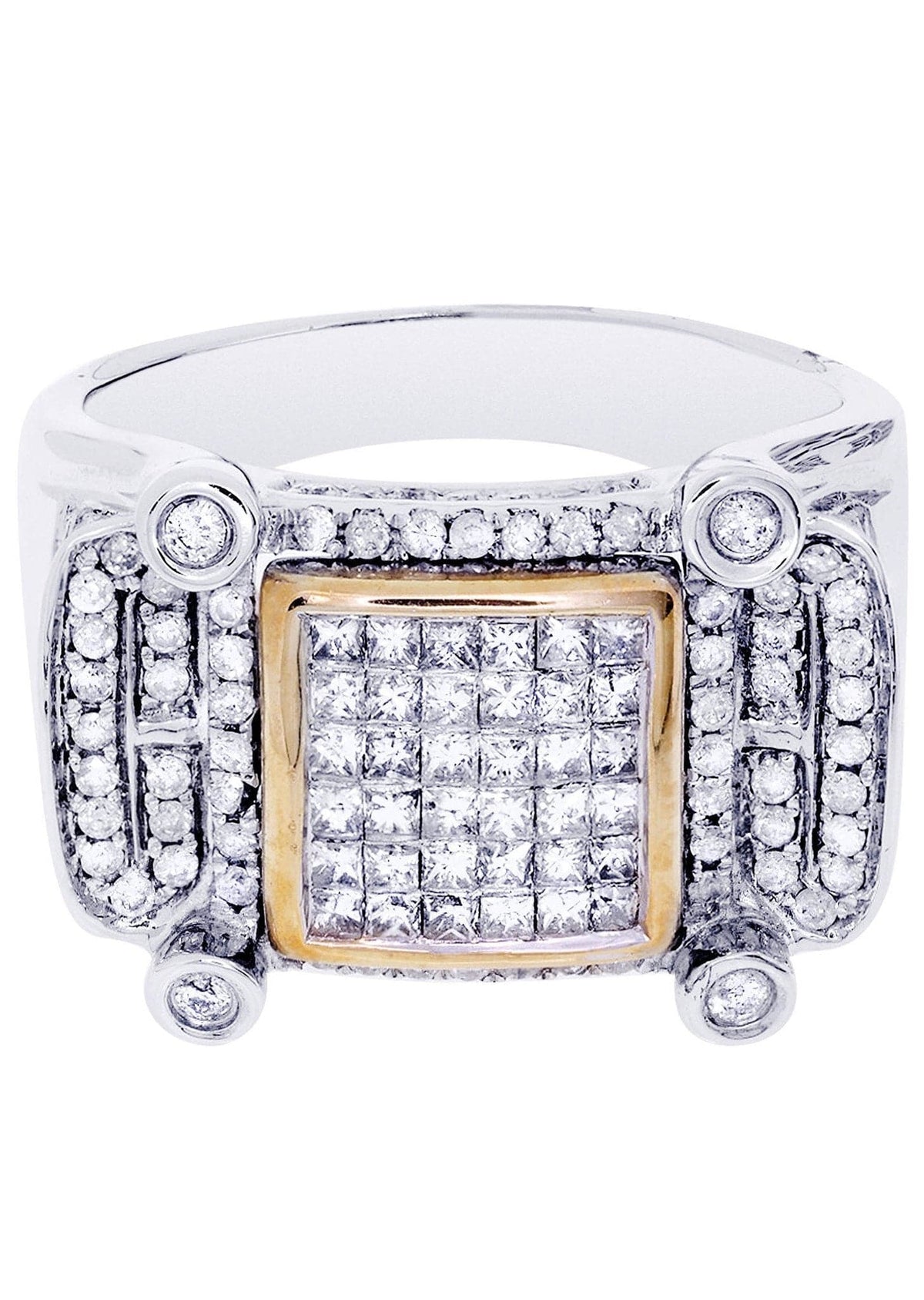 White Gold Mens Diamond Ring| 1.68 Carats| 14.07 Grams
