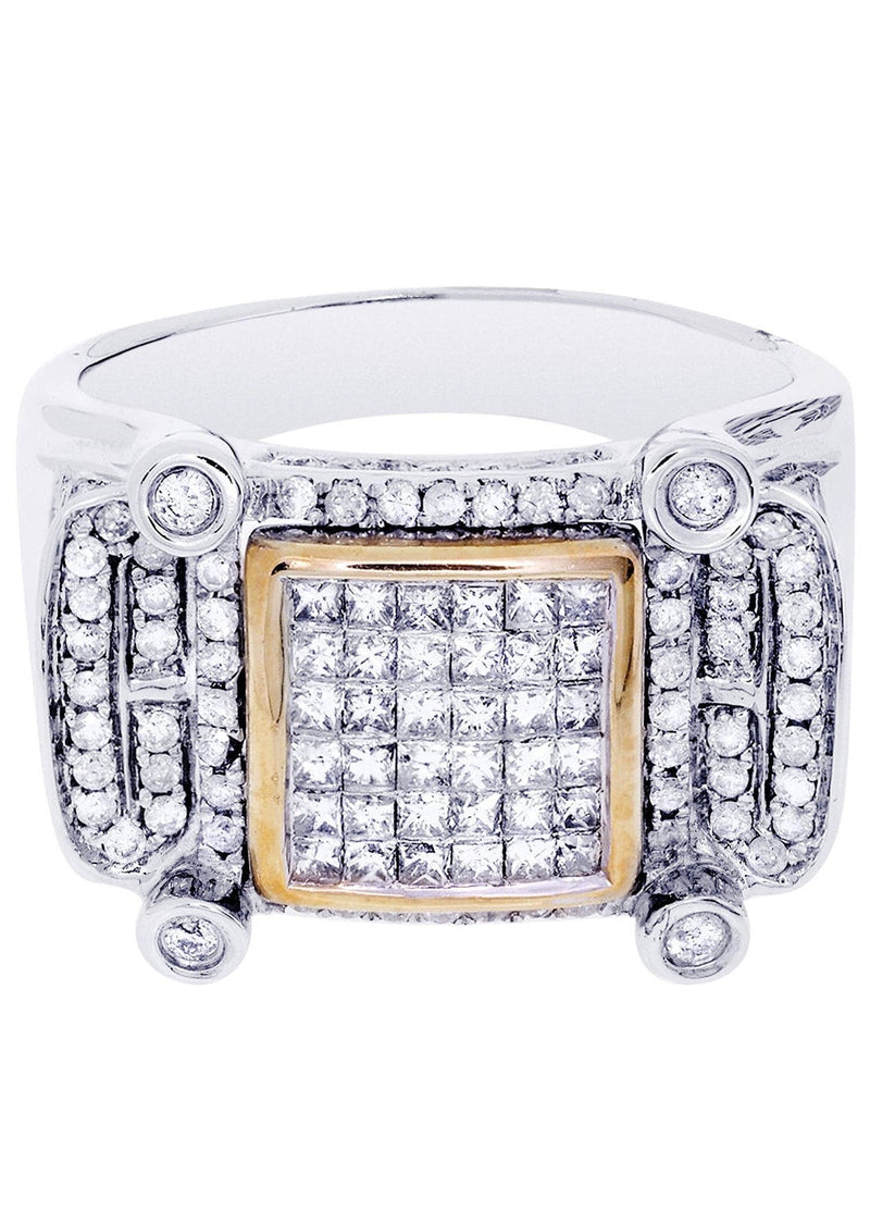 White Gold Mens Diamond Ring| 1.68 Carats| 14.07 Grams