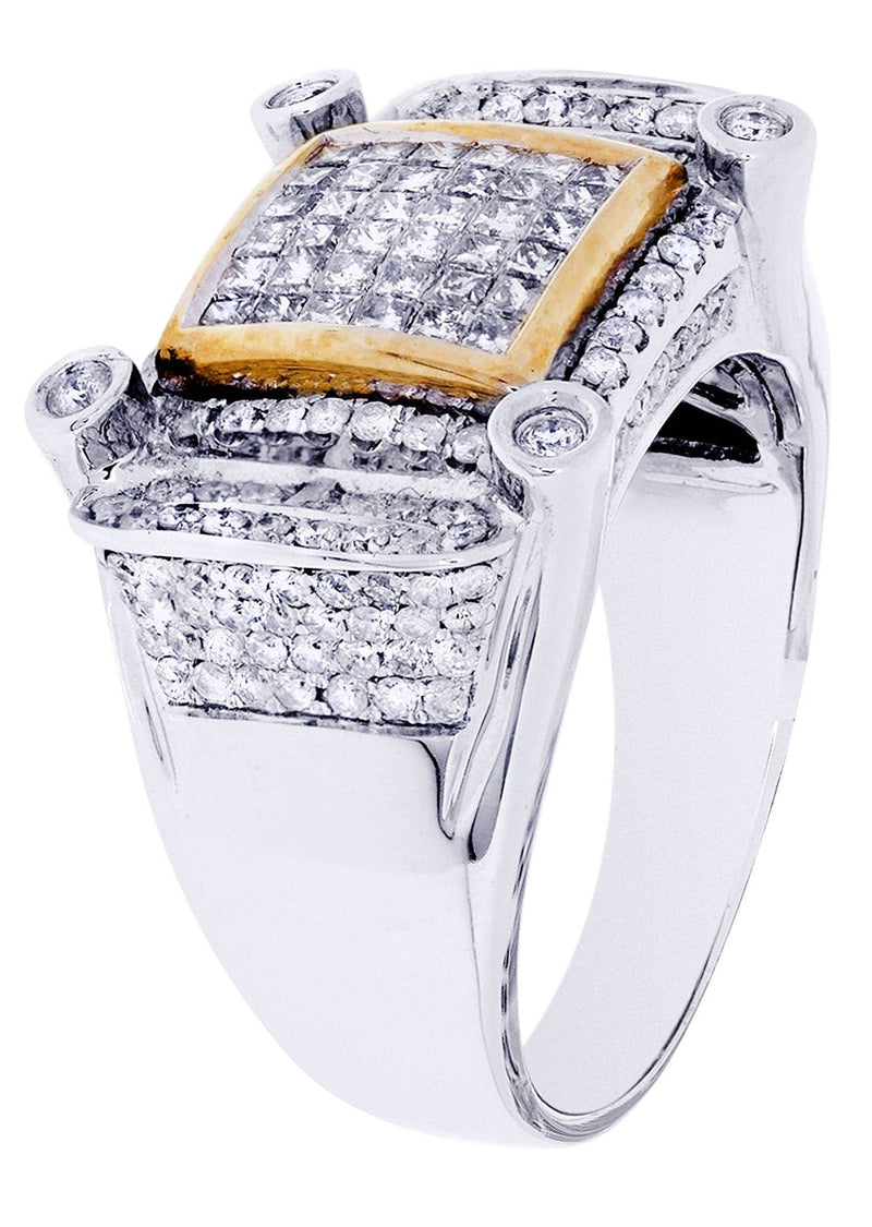 White Gold Mens Diamond Ring| 1.68 Carats| 14.07 Grams