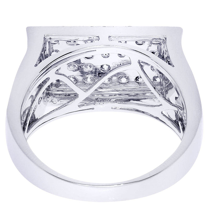 White Gold Mens Diamond Ring| 1.87 Carats| 10.36 Grams