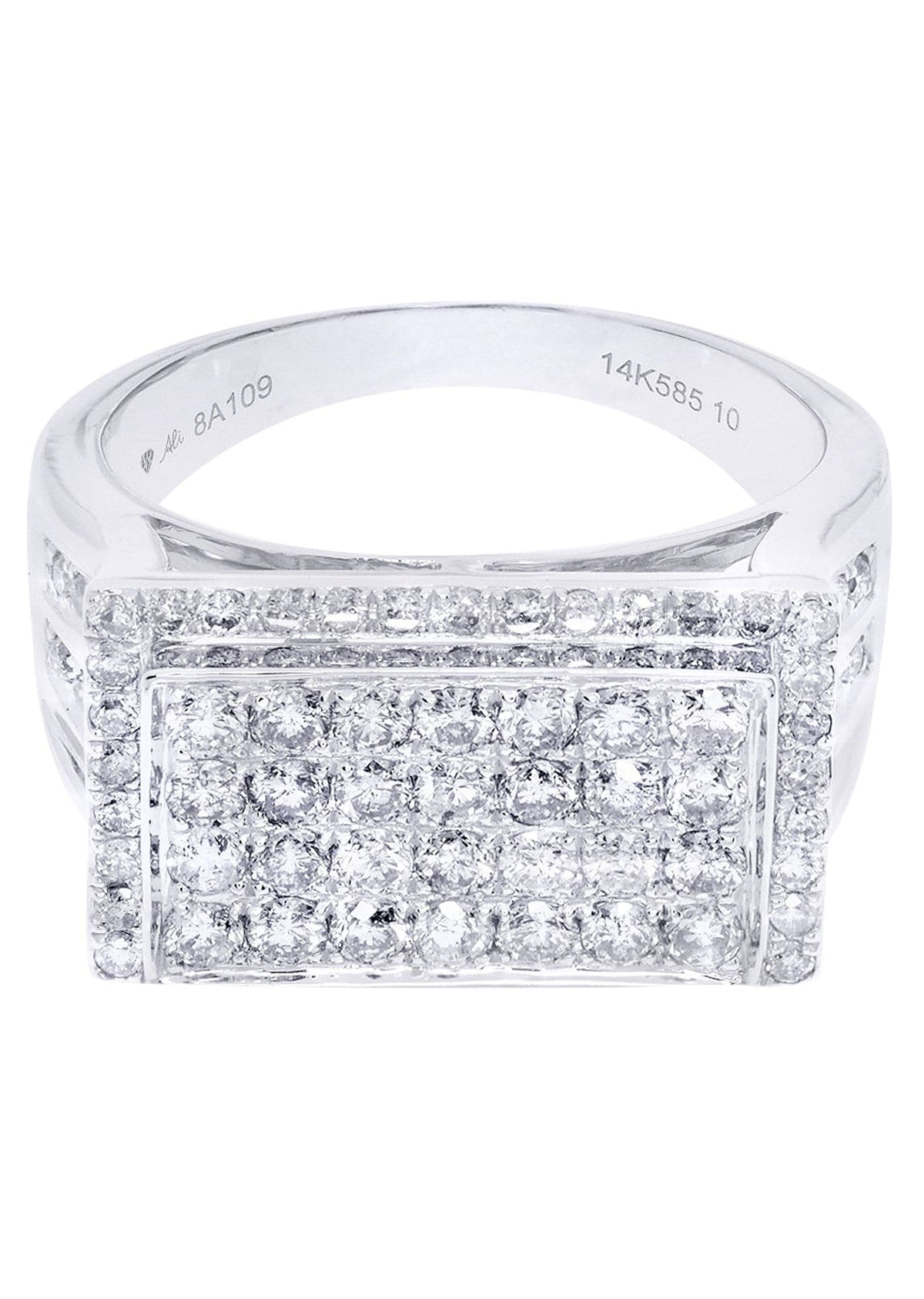 White Gold Mens Diamond Ring| 1.87 Carats| 10.36 Grams