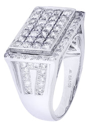 White Gold Mens Diamond Ring| 1.87 Carats| 10.36 Grams