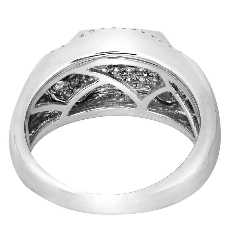 White Gold Mens Diamond Ring| 0.95 Carats| 9.49 Grams