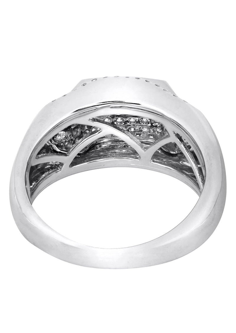 White Gold Mens Diamond Ring| 0.95 Carats| 9.49 Grams