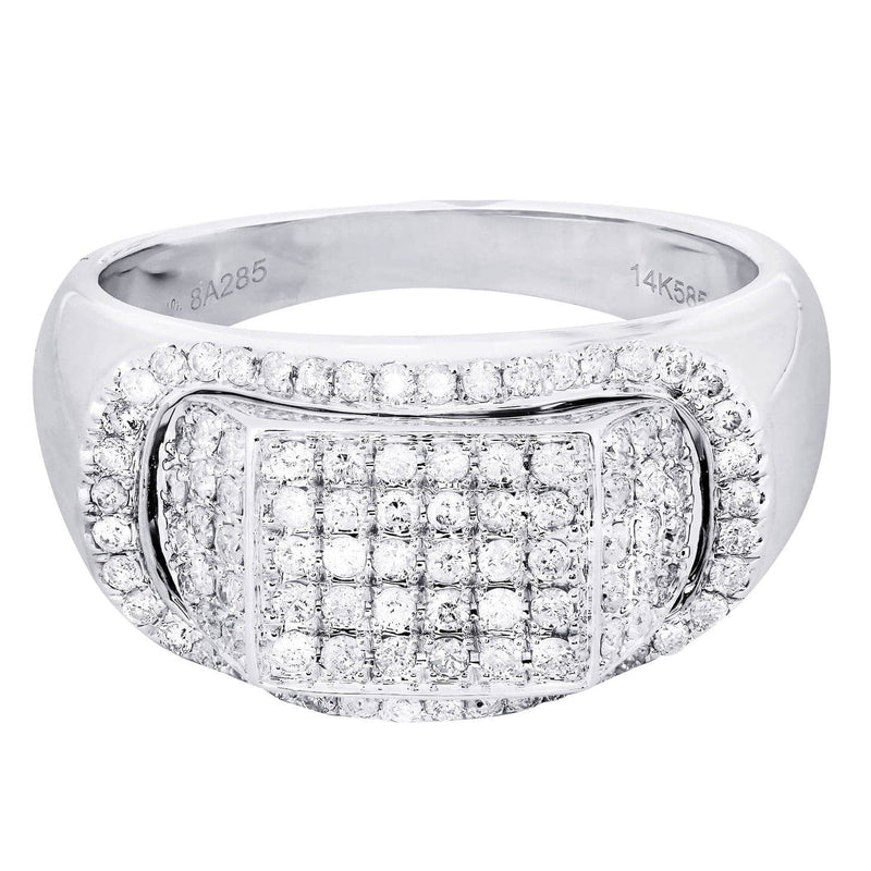 White Gold Mens Diamond Ring| 0.95 Carats| 9.49 Grams
