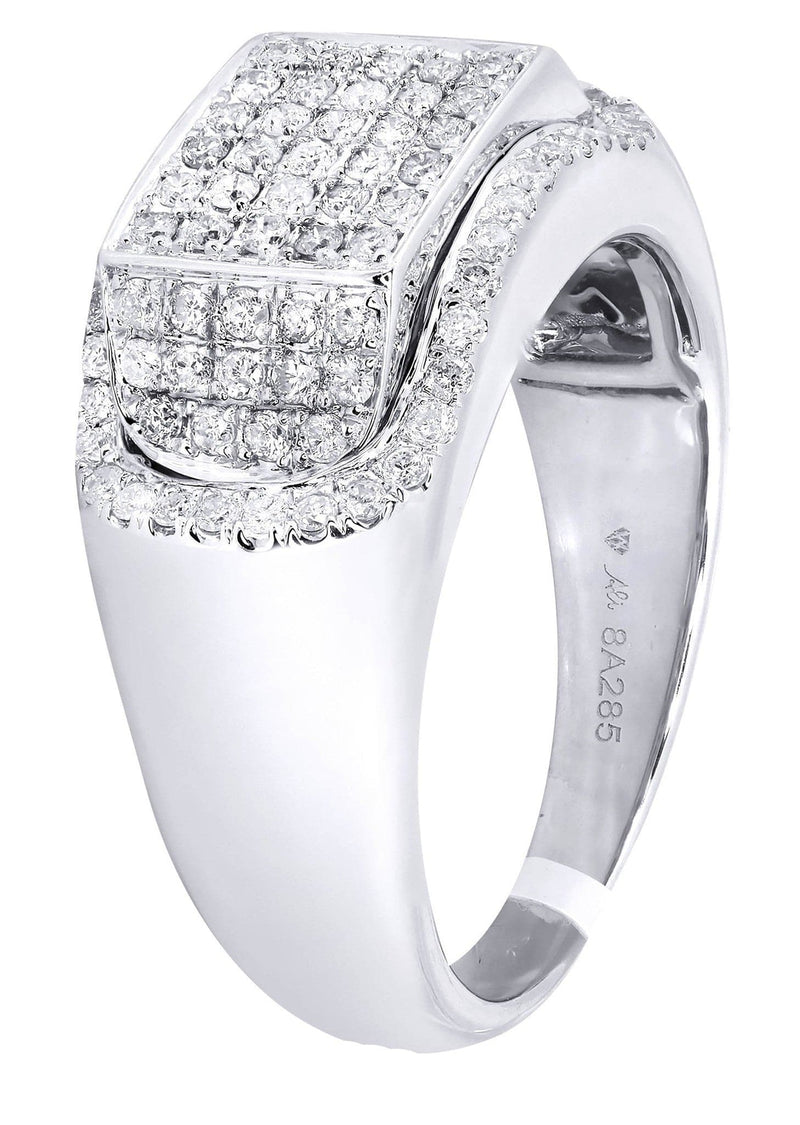 White Gold Mens Diamond Ring| 0.95 Carats| 9.49 Grams