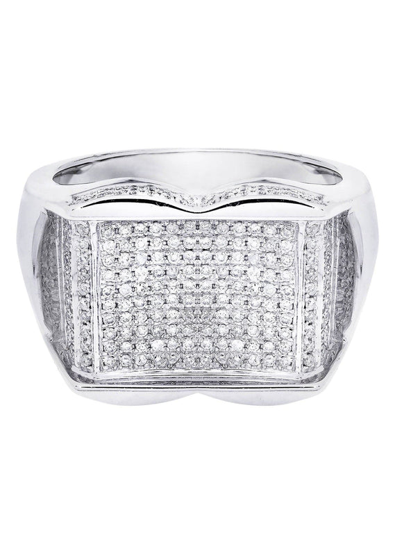 White Gold Mens Diamond Ring| 0.71 Carats| 11.26 Grams