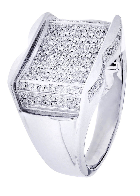 White Gold Mens Diamond Ring| 0.71 Carats| 11.26 Grams