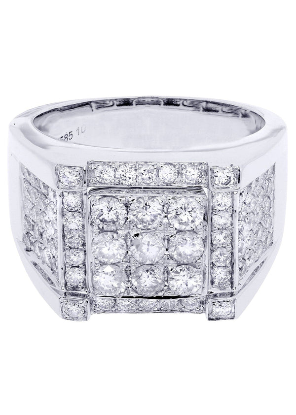 White Gold Mens Diamond Ring| 2.19 Carats| 15.74 Grams