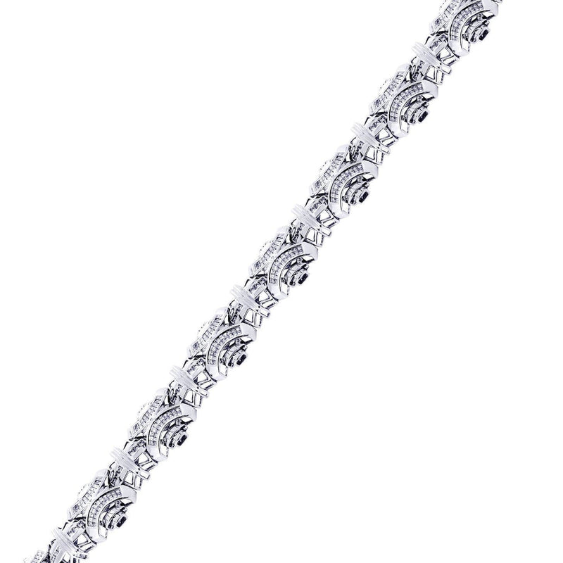 Mens Diamond Bracelet White Gold| 4.63 Carats| 52.72 Grams