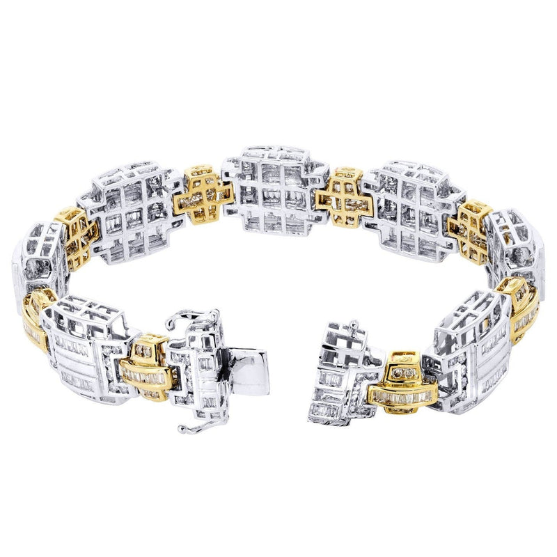 Mens Diamond Bracelet White Gold| 4.35 Carats| 43.05 Grams