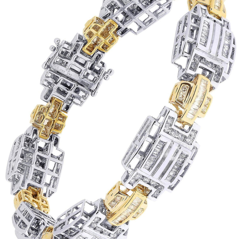Mens Diamond Bracelet White Gold| 4.35 Carats| 43.05 Grams