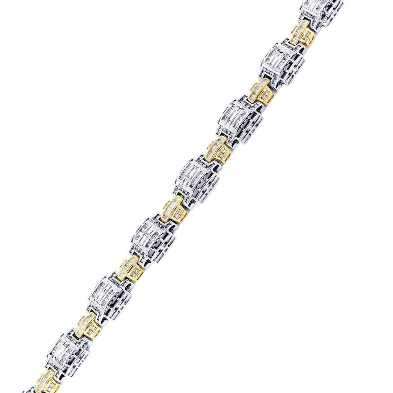 Mens Diamond Bracelet White Gold| 4.35 Carats| 43.05 Grams