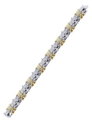 Mens Diamond Bracelet Yellow Gold| 6.77 Carats| 65.95 Grams