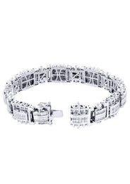 Mens Diamond Bracelet White Gold| 5.66 Carats| 54.41 Grams