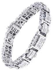 Mens Diamond Bracelet White Gold| 5.66 Carats| 54.41 Grams