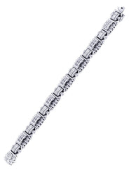 Mens Diamond Bracelet White Gold| 5.66 Carats| 54.41 Grams
