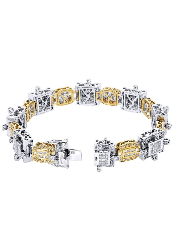 Mens Diamond Bracelet Yellow Gold| 6.22 Carats| 49.02 Grams