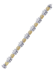 Mens Diamond Bracelet Yellow Gold| 6.22 Carats| 49.02 Grams