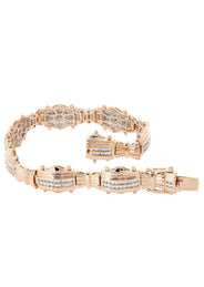 Mens Diamond Bracelet Rose Gold| 1.83 Carats| 30.81 Grams