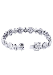 Mens Diamond Bracelet White Gold| 2.11 Carats| 39.74 Grams
