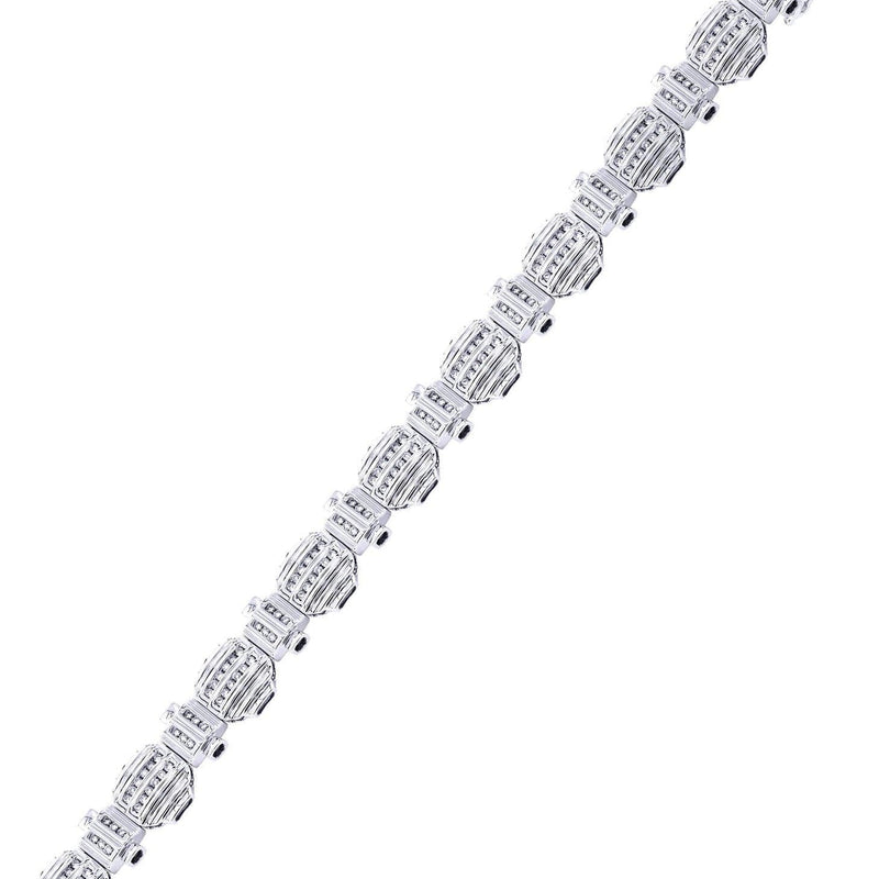Mens Diamond Bracelet White Gold| 2.11 Carats| 39.74 Grams