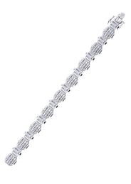 Mens Diamond Bracelet White Gold| 2.11 Carats| 39.74 Grams