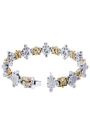 Mens Diamond Bracelet White Gold| 4.36 Carats| 38.54 Grams