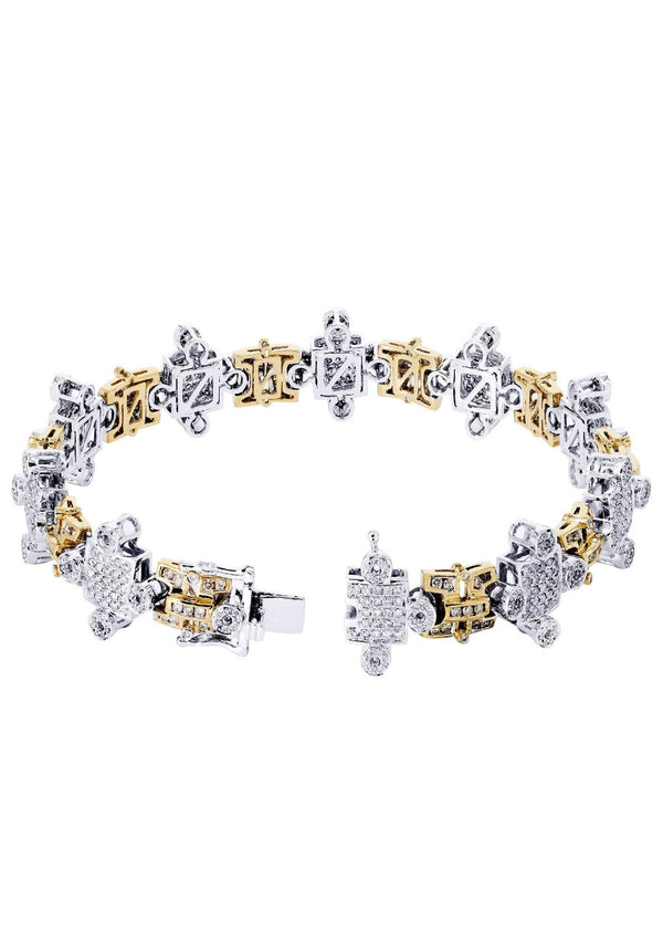Mens Diamond Bracelet White Gold| 4.36 Carats| 38.54 Grams