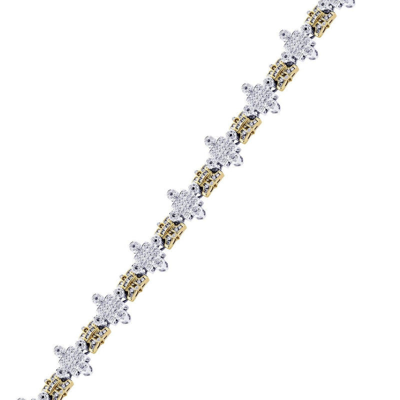 Mens Diamond Bracelet White Gold| 4.36 Carats| 38.54 Grams