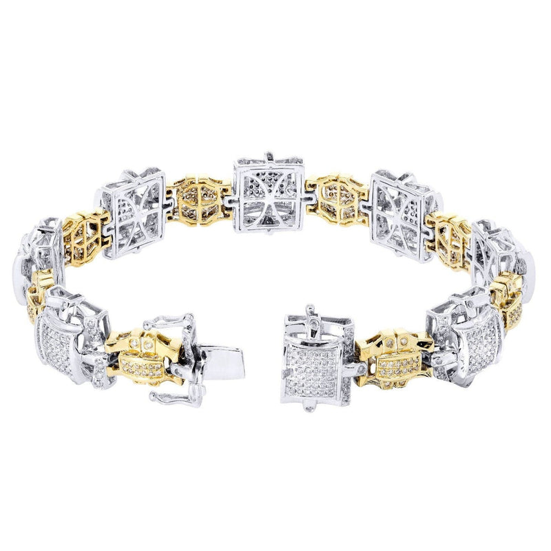 Mens Diamond Bracelet White Gold| 3.75 Carats| 45.67 Grams