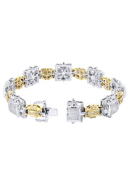 Mens Diamond Bracelet White Gold| 3.75 Carats| 45.67 Grams