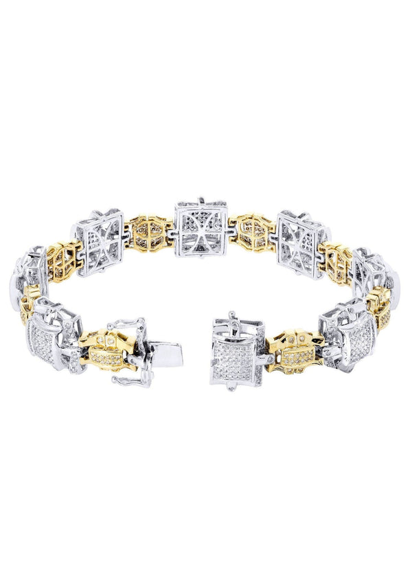 Mens Diamond Bracelet White Gold| 3.75 Carats| 45.67 Grams