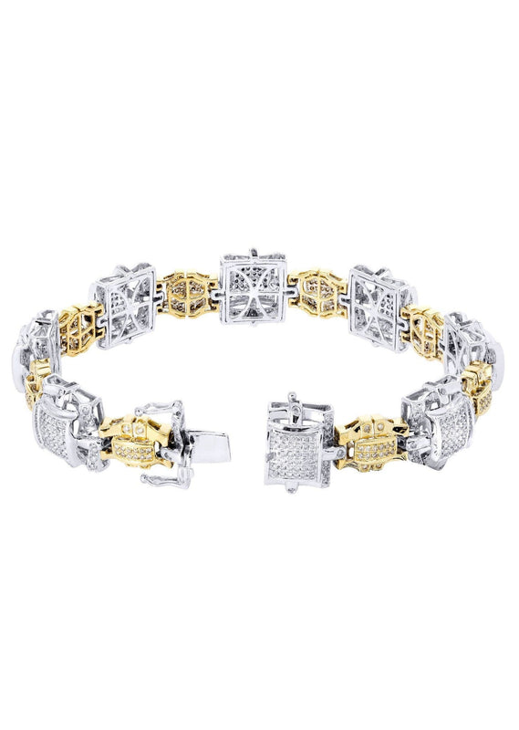 Mens Diamond Bracelet White Gold| 3.75 Carats| 45.67 Grams