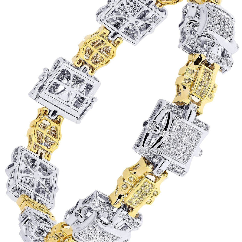 Mens Diamond Bracelet White Gold| 3.75 Carats| 45.67 Grams