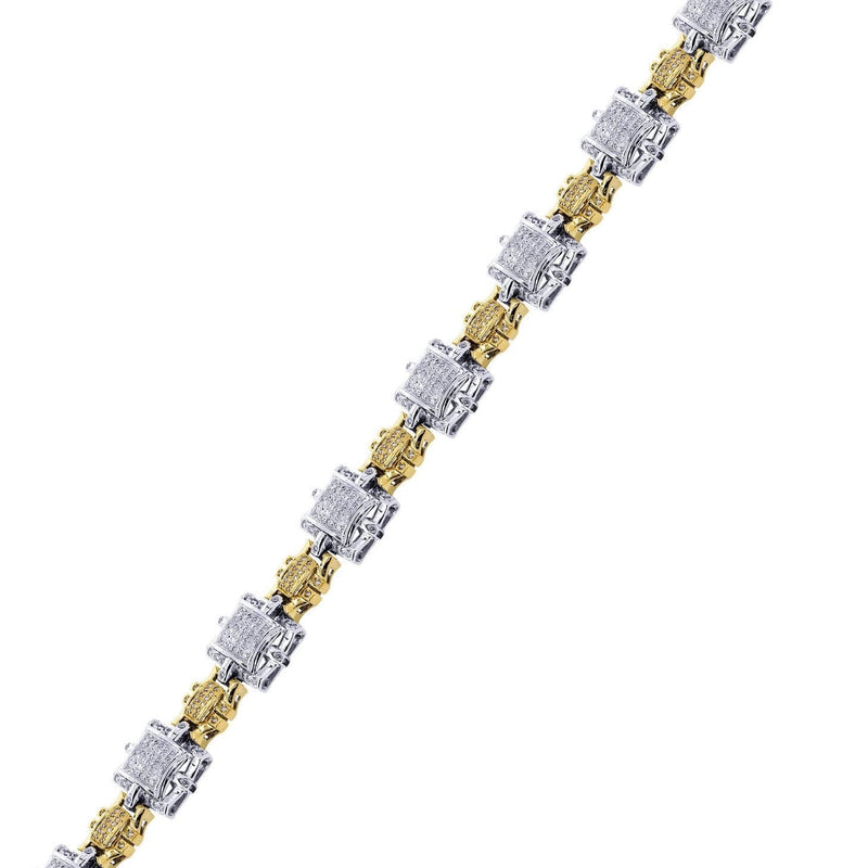 Mens Diamond Bracelet White Gold| 3.75 Carats| 45.67 Grams