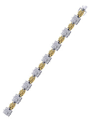 Mens Diamond Bracelet White Gold| 3.75 Carats| 45.67 Grams