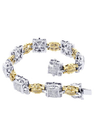 Mens Diamond Bracelet White Gold| 3.75 Carats| 45.67 Grams