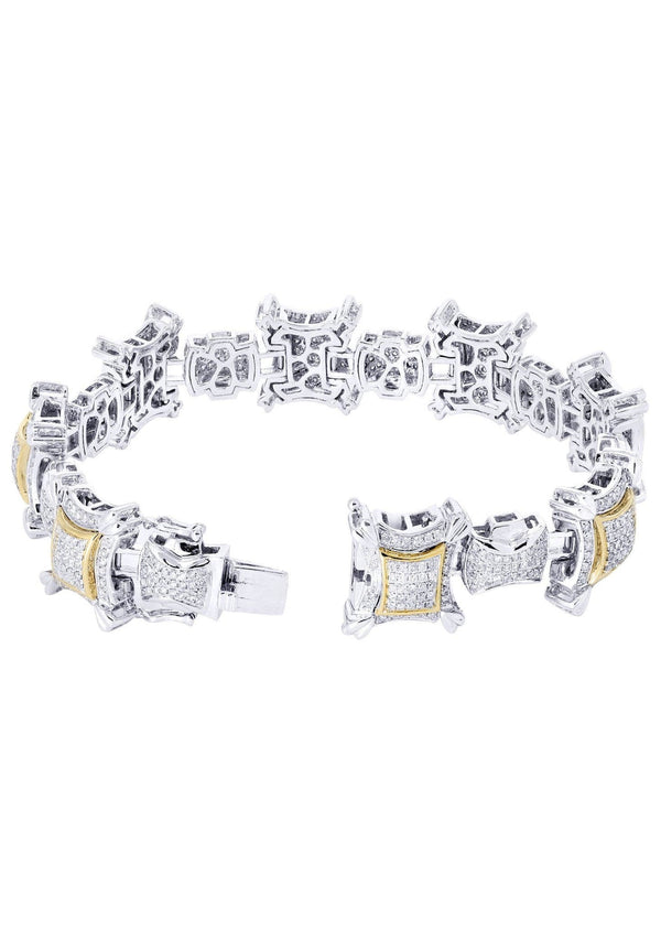 Mens Diamond Bracelet White Gold| 5.27 Carats| 58.71 Grams