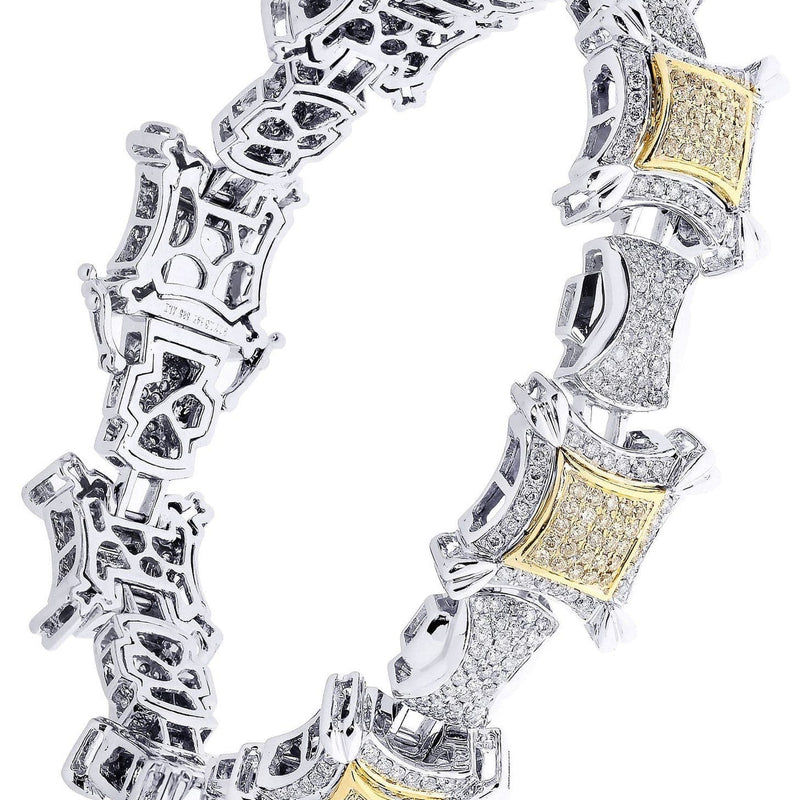 Mens Diamond Bracelet White Gold| 5.27 Carats| 58.71 Grams