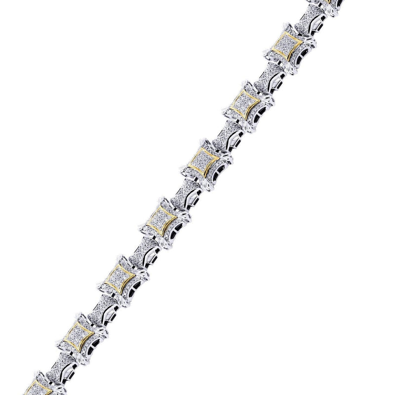 Mens Diamond Bracelet White Gold| 5.27 Carats| 58.71 Grams