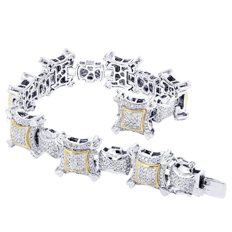 Mens Diamond Bracelet White Gold| 5.27 Carats| 58.71 Grams