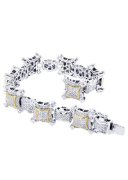 Mens Diamond Bracelet White Gold| 5.27 Carats| 58.71 Grams