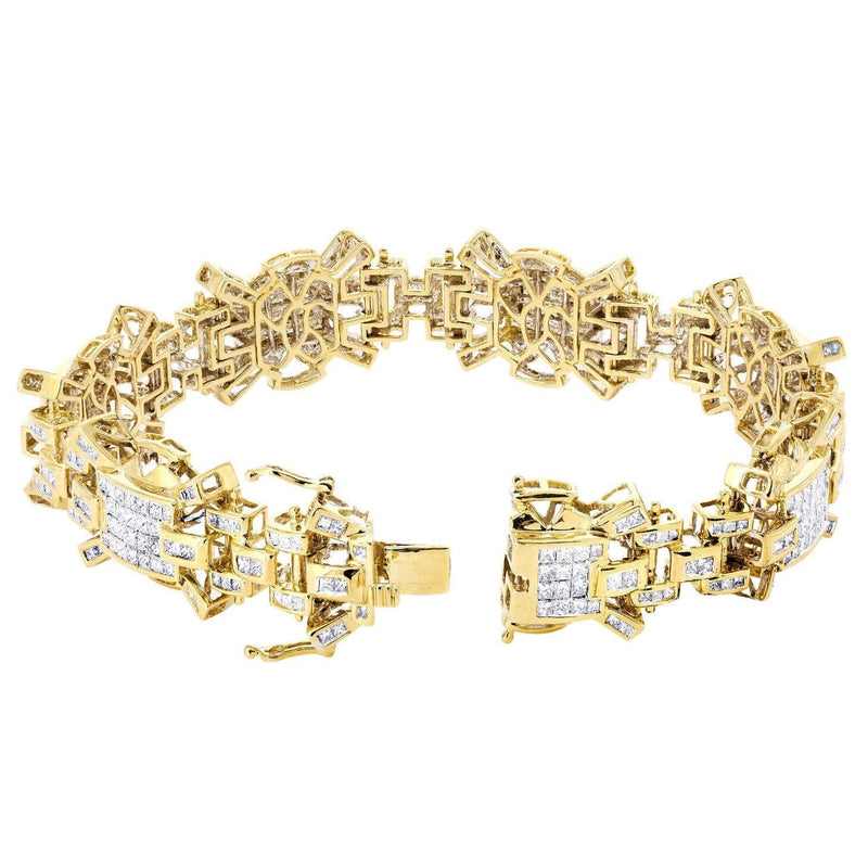 Mens Diamond Bracelet Yellow Gold| 8.13 Carats| 47.62 Grams