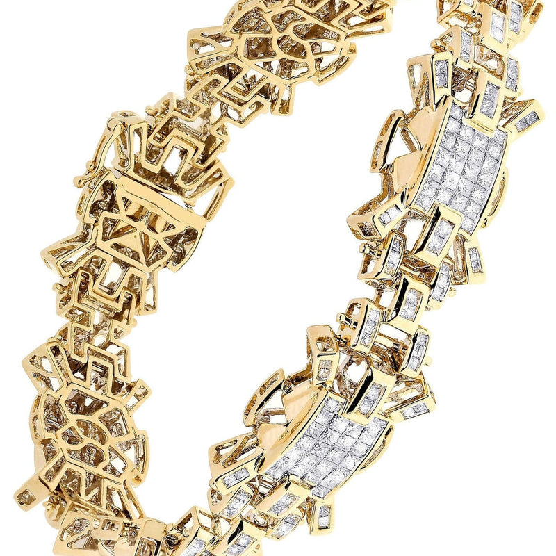 Mens Diamond Bracelet Yellow Gold| 8.13 Carats| 47.62 Grams