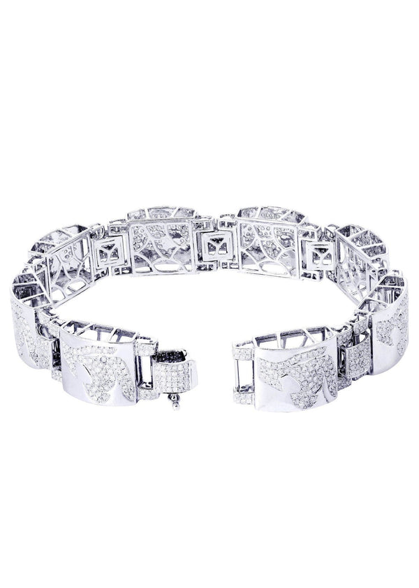 Mens Diamond Bracelet White Gold| 6.83 Carats| 46.75 Grams