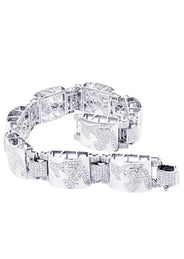 Mens Diamond Bracelet White Gold| 6.83 Carats| 46.75 Grams