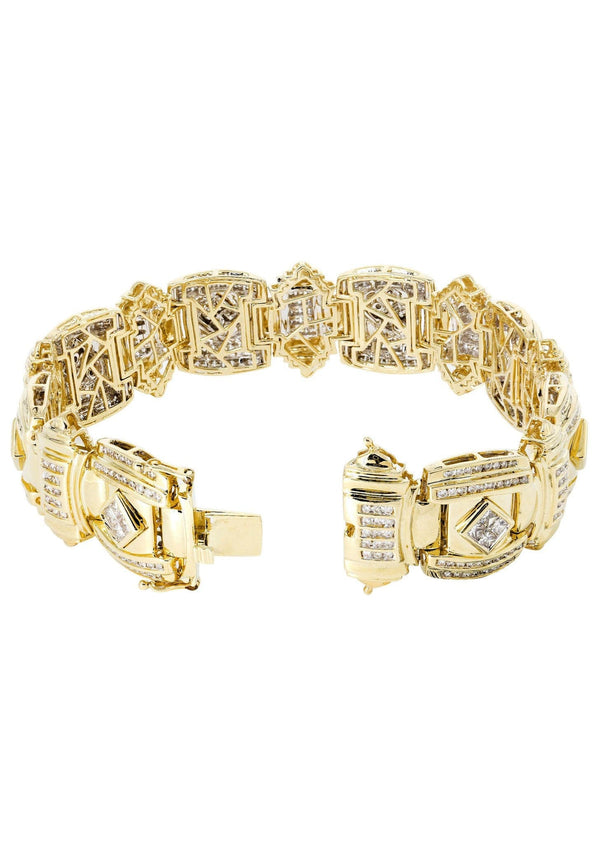Mens Diamond Bracelet Yellow Gold| 3.31 Carats| 74.91 Grams