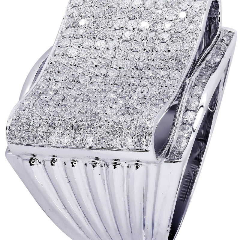 White Gold Mens Diamond Ring| 3.1 Carats| 18.39 Grams