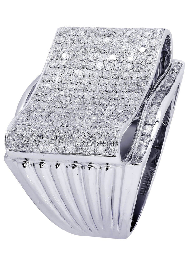 White Gold Mens Diamond Ring| 3.1 Carats| 18.39 Grams